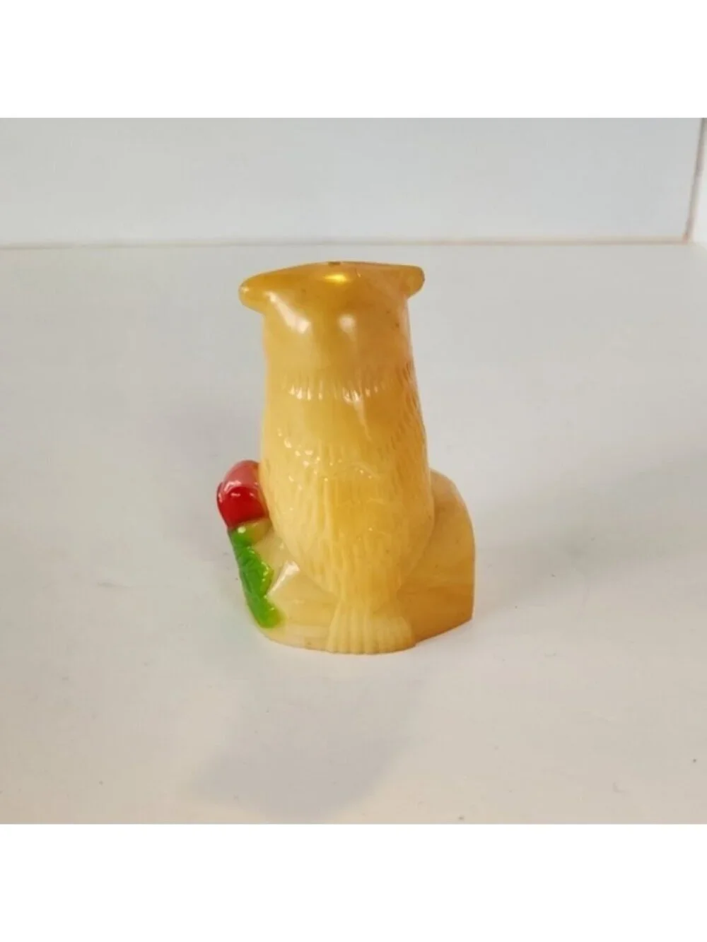 Vintage Celluloid Owl Salt & Pepper Shaker 50s 60s MCM Retro Kitchen Ecl…